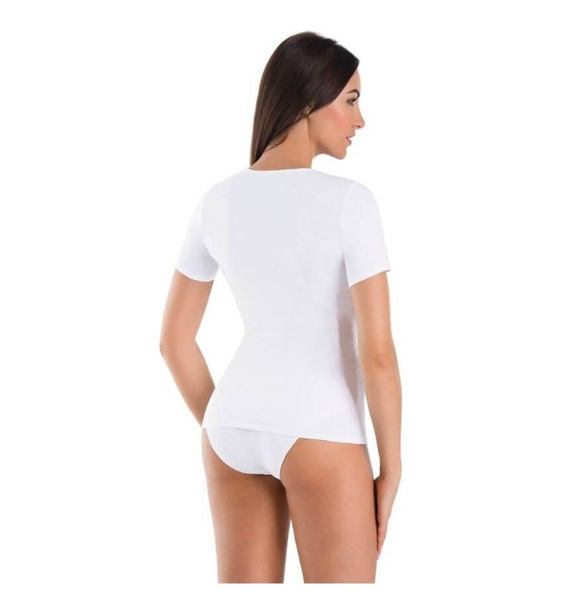 2501 Deko-V T-Shirt Bawełniany Teyli-biały