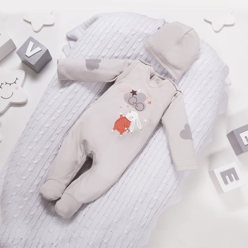 Mellow Ewa Klucze Śpiochy niemowlęce- szary