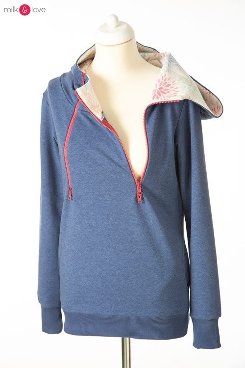 Bluza do karmienia Milk Please Milk&Love niebieski melanż