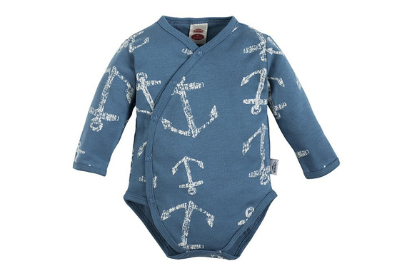  "BLUE SEA" Makoma Body baby z długim rękawem niebieski 