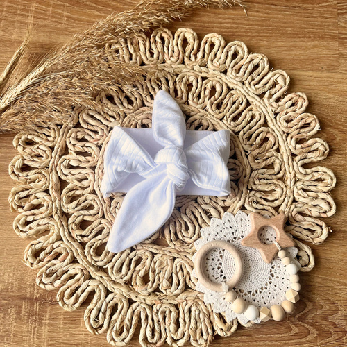 OPAG002 EkoBaby Mamatti Opaska dziecięca - biały