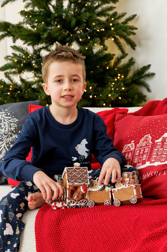 Piżama dziecięca 5264 "Frozen" Unisex Doctor Nap - navy blue