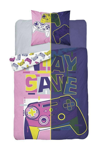 3582 B Game Over Pady Detexpol Pościel bawełniana świecąca w ciemności