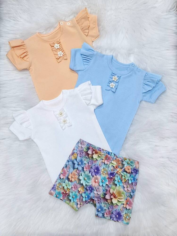 Ola Bambarillo Body z krótkim rękawem morelowy