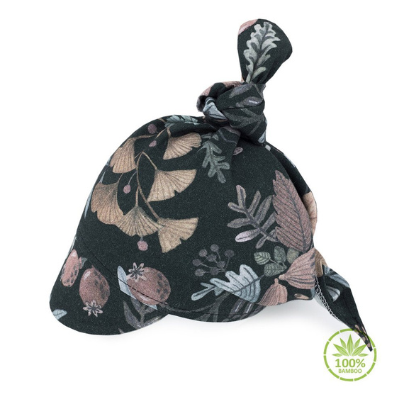 Chustka z daszkiem na gumce 100% Bamboo Woodland- Makaszka