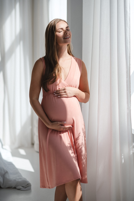 Star Light Koszula nocna ciążowa i do karmienia herbal rose Milk&Love– bambusowa wiskoza | Komfort i kobiecość