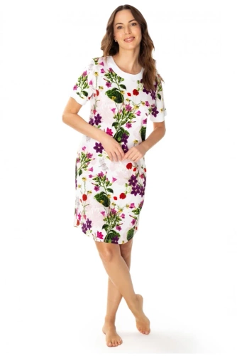 86669 Nataly Koszula nocna Mewa druk kwiaty