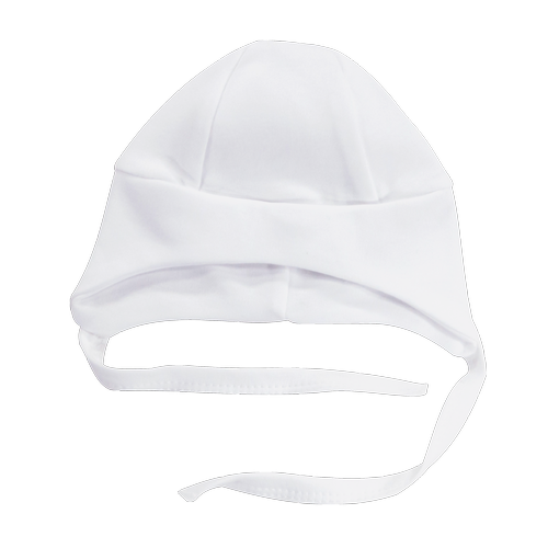 CSB002 Basic Mamatti Czapka wiązana - biały