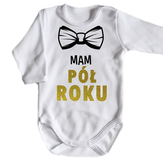 "MAM PÓŁ ROKU" Moocha Body długi rękaw biały 