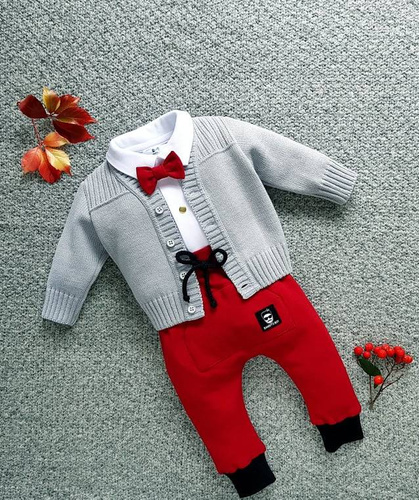 2410B Bandito boy Spodnie pumpy Marija - czerwony