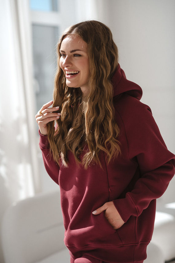 Motherhood Milk&Love bluza do karmienia oversize fioletowy