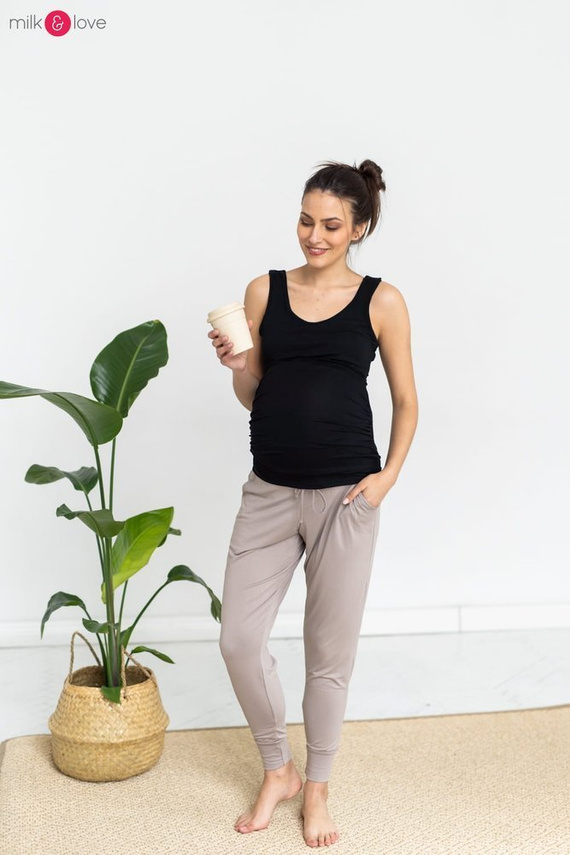 Spodnie Milk&Love dresowe joggersy beżowy