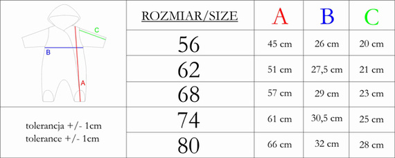 214270 Muki Nicol Pajacyk dresowy z luną