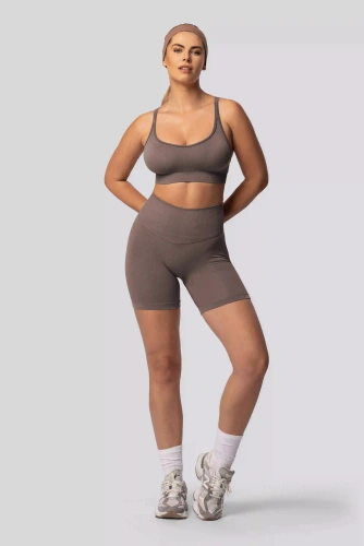 Spaio PUSH-UP PRO spodenki modelujące bezszwowe fitness szorty taupe