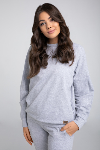 Parma Komplet Damski długi rękaw, spodnie Italian Fashion - szary