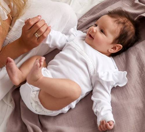 "Paris Girl" Makoma Body z długim rękawem biały