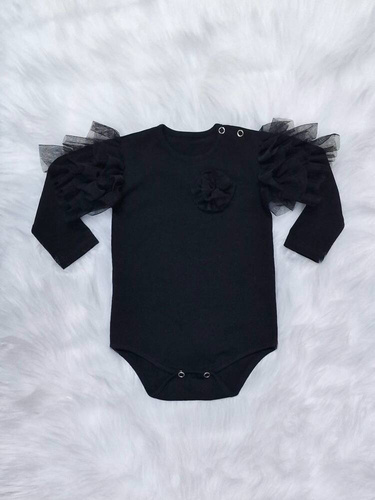 Carmen Bambarillo Body z długim rękawem czarny