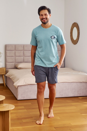 7232 Piżama Męska Doctor Nap - ice blue