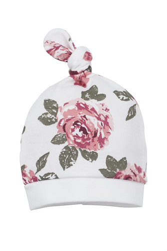 "ROSES D" Makoma Czapeczka z węzełkiem druk
