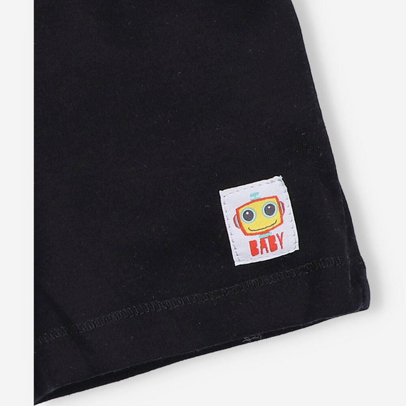 ABN-2942/CZA Summer Robots Szorty bawełniane Nini czarny