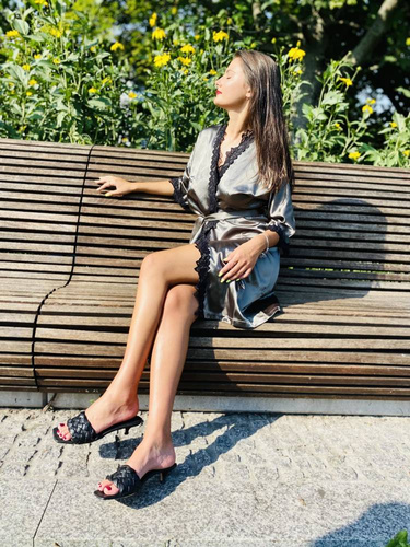 929 Kleoree Szlafrok damski De Lafense - szary