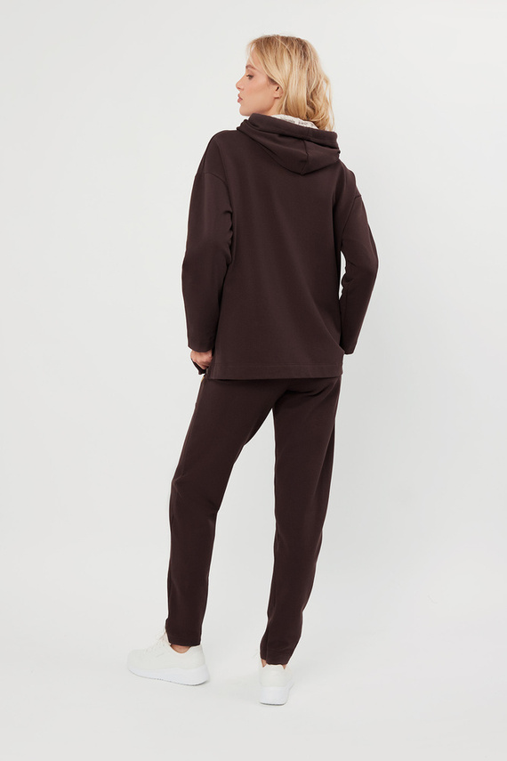 Lagos Bluza damska z kapturem Italian Fashion - brązowy