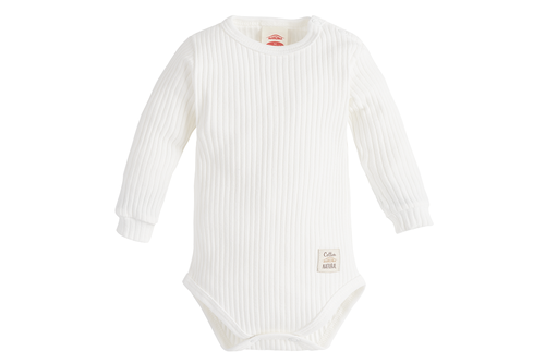"Natural Harmony" Makoma Body niemowlęce z długim rękawem ecru