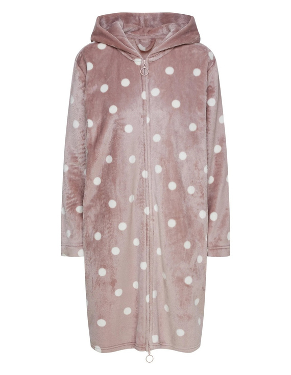 Henderson Ladies Grimma 45428 Szlafrok Damski z Kapturem na Zamek Mauve