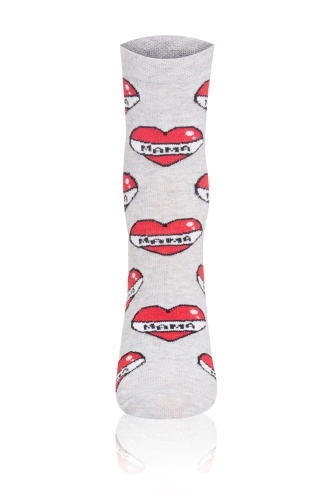 S122D Mama Italian Fashion Skarpety damskie - szary