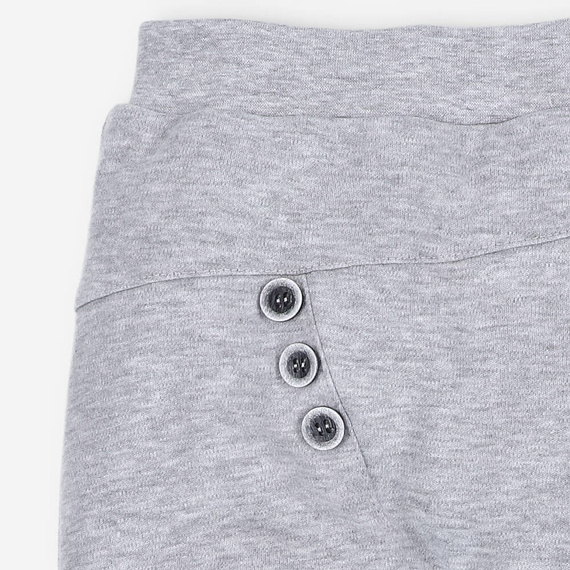 ABN-4630 Space Tour Spodnie niemowlęce z bawełny organicznej Nini szary