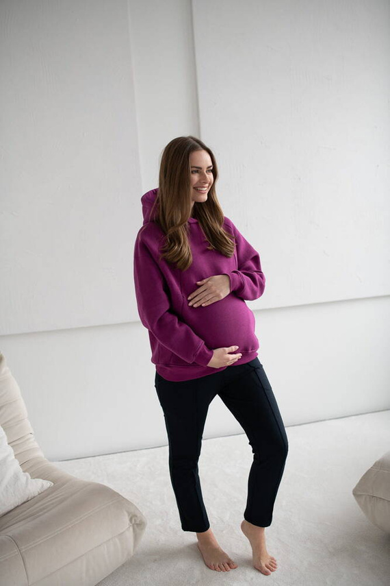 Motherhood Milk&Love bluza do karmienia oversize fioletowy