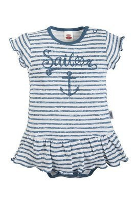 "BLUE SEA"  Makoma Sukienkobody długi rękaw paski