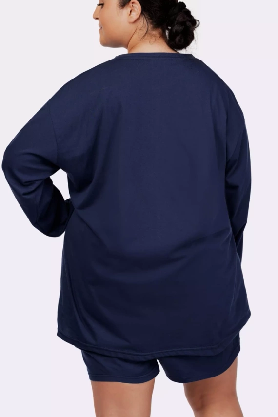 Joy longsleeve Piżama damska Mona navy