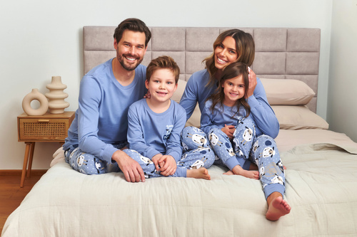 7346 Piżama damska Doctor Nap – 100% bawełna, niebieska w owce - sheep