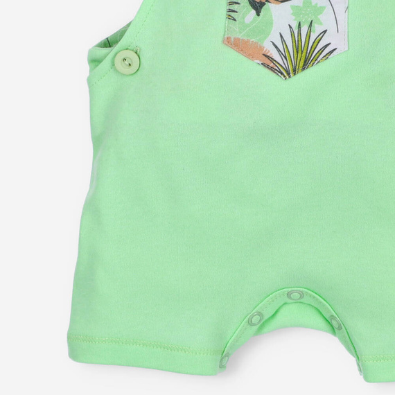 Lion Spodnie dresowe ogrodniczki z bawełny organicznej Nini zielony