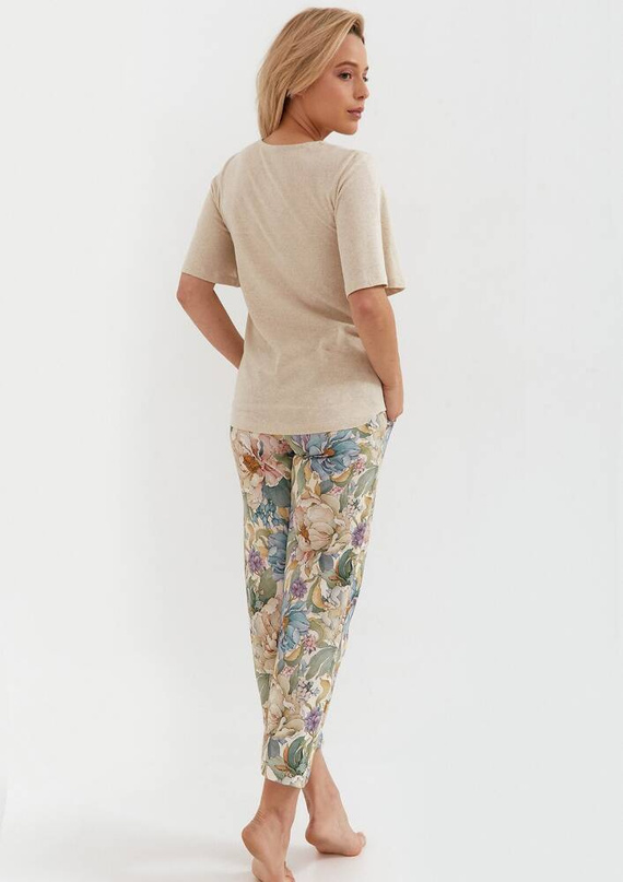 269 Piżama damska Cana - beżowy melanż