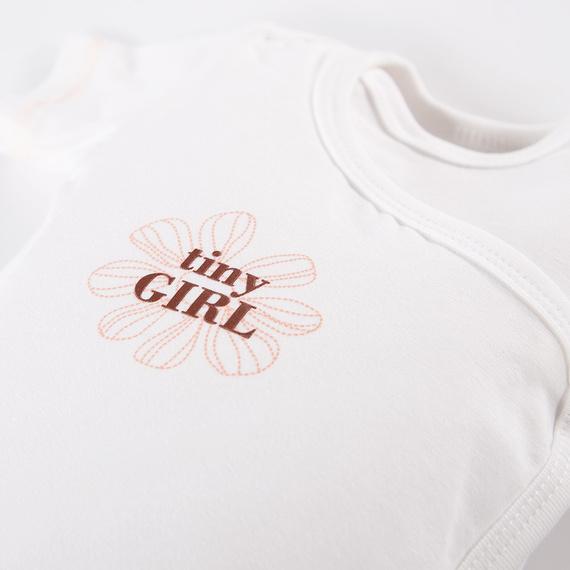 Daisy Eevi Body rozpinane z krótkim rękawem - biały