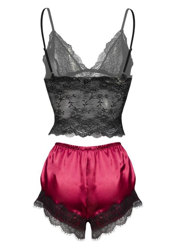 Estera Komplet Damski Piżama DKaren - bordo