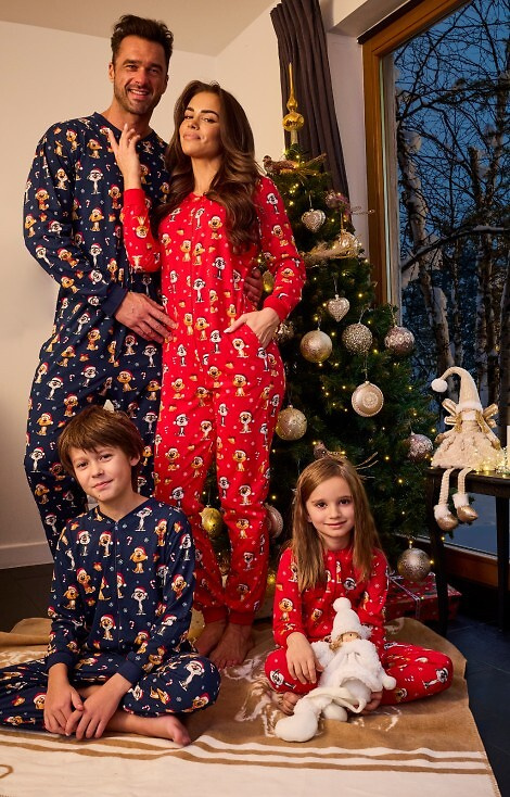 954,955/162 Gnomes 2 Cornette Piżama Dziewczęca - czerwony