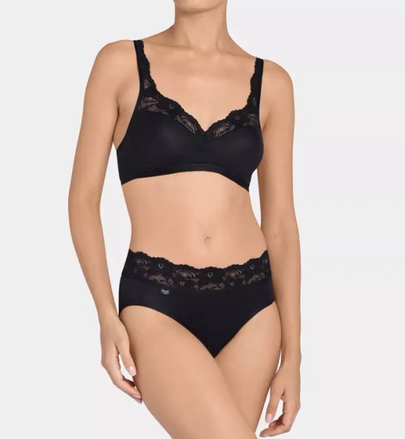 Romance Midi Figi Damskie Sloggi - black