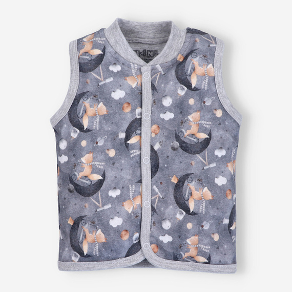 Space Tour Kamizelka z bawełny organicznej Nini szary