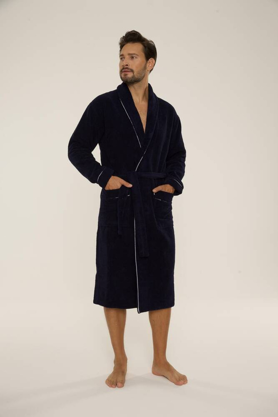 735 Manuele szlafrok męski De Lafense - granat