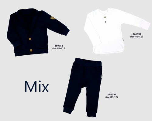 Bluzka z długim rękawem 169501 "Mix" Nicol - biały