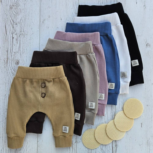 "Natural Waffel" Makoma Spodnie niemowlęce mocha