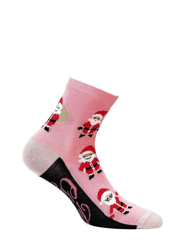 W34.155 Skarpety Świąteczne Dziecięce Wola 873 pink