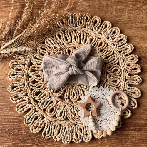 OPAG015 EkoBaby Mamatti Opaska dziecięca - beżowy