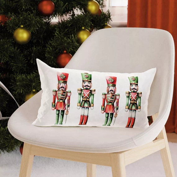 PBN279 Dziadki do orzechów Poszewka świąteczna Markizeta