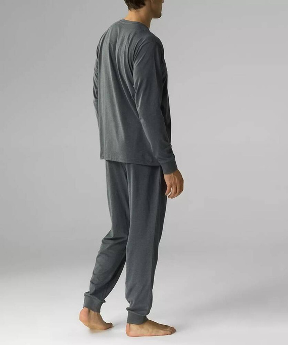 NMP-376 Piżama męska długi rękaw, Atlantic- szary