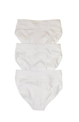 806 Cornette  3-pak Figi dziewczęce biały