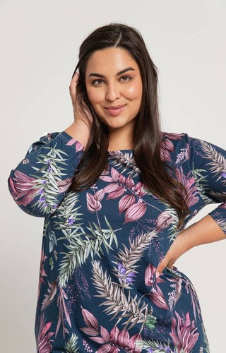 3014 Vivian Koszula nocna Taro- granatowa